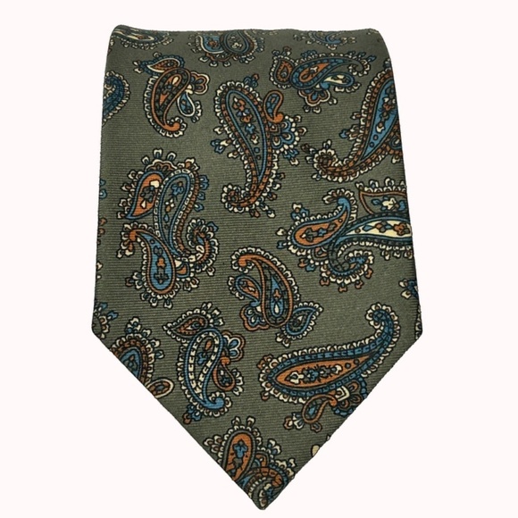 Lot Oscar de la Renta Neckties Ties Paisley Cubed Patterns Hand Finished - Picture 5 of 15